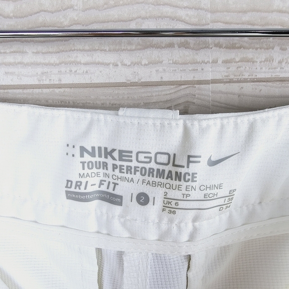 Nike Golf Tour Performance Dri-Fit Women's White Shorts NWT, size 2 - Picture 7 of 13